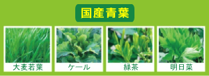 国産青葉(大麦若葉・ケール・緑茶・明日葉)